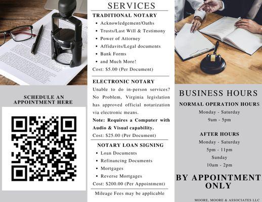 E&J Notary Services - Brochure Page 2