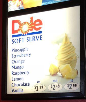 Only two flavors. Pineapple is a staple and rotate the others.