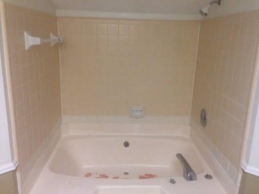 Bathtub before the repair