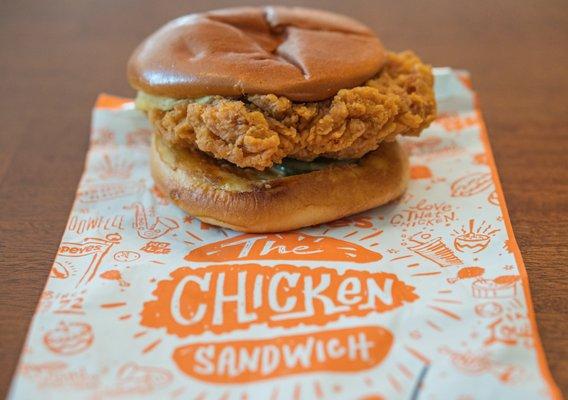 Popeye's.  "The" spicy chicken sandwich.