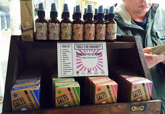 Sensational Sprays & Sensational Salts exploration @ vending gig on Telegraph, East Bay