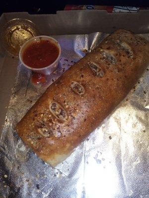 Small meat lovers Stromboli