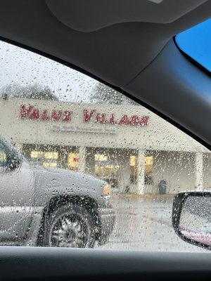 Rainy day at Value Village