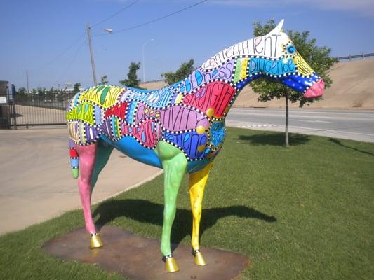 One of the painted horses of Wichita Falls . . . part of the MANE EVENT art project.