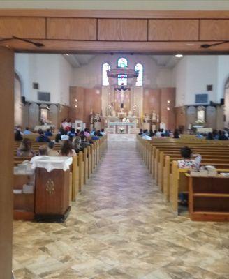 Interior of St. Pancratius Church - Sunday Mass