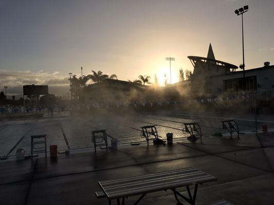 Santa Maria Swim Club (SMSC) early morning workout.