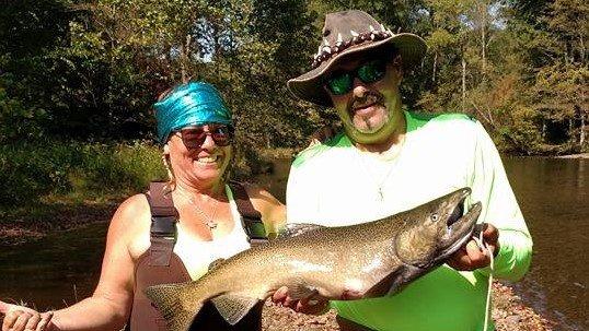 Fishing Trout at Salmon River