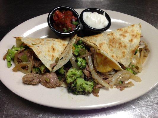 Loaded Quesadilla with Roast Pork