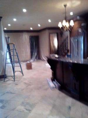 preparing to finish ceilings