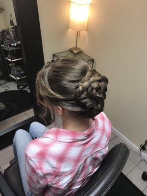 Coventry RI Winter Ball 2017 updo!!  ‍