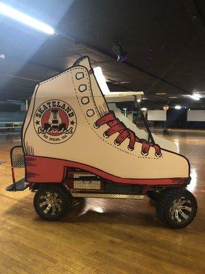 Our Skateland Reloaded party wagon is Used to give our birthday kids a special ride around the rink to celebrate their birthday.