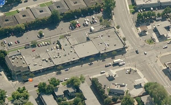 Mailing Service Center     65 Washington St, Santa Clara, CA 95050 - AERIAL front view  http://MailingServiceCenter.com