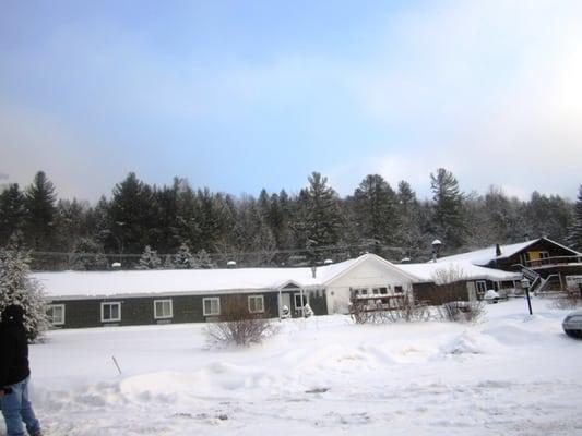 Back view of the lodge