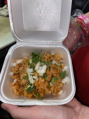 Rice with onions and cilantro