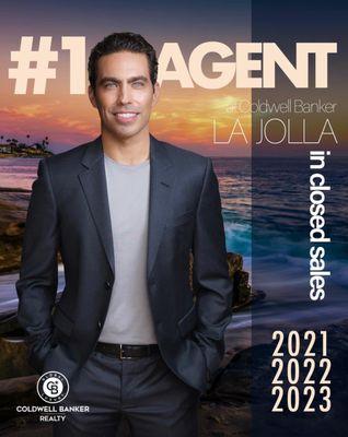 #1 agent in closed sales at coldwell banker La Jolla 2021,2022 & 2023 San Diego real estate agent Nick Rogers