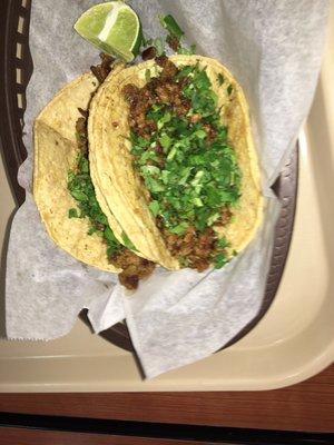 Tacos carne asada! Location inside stracks