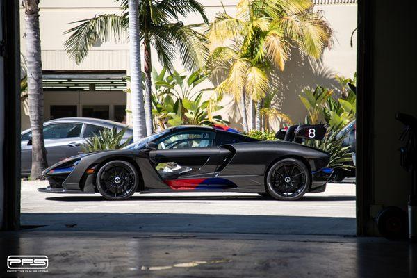 McLaren Senna XP4 that received Full Body Xpel PPF, Glanz Ceramic Coating, and window tint.