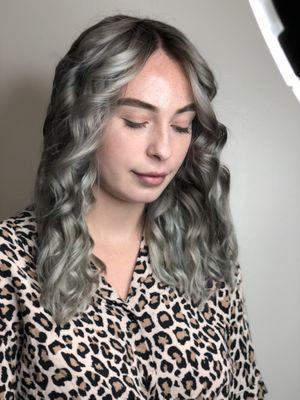 Balyaged and silver