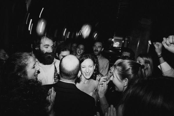 A couple and their guests dancing at a June Events wedding.