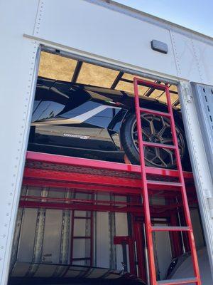 6 car transport truck side door