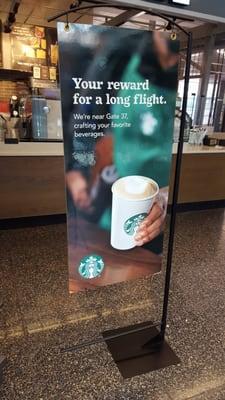 Signage: There's only two in this airport and this one is upstairs as you exit your flight.