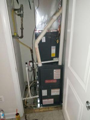 New high efficiency 96% new gas furnace install