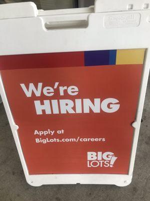 Hiring sign