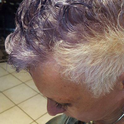 Purple mohawk