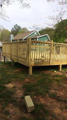 Exterior wood deck