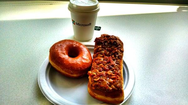 FROST Glazed Doughnut ($.90) & Bacon Maple Doughnut ($1.85)