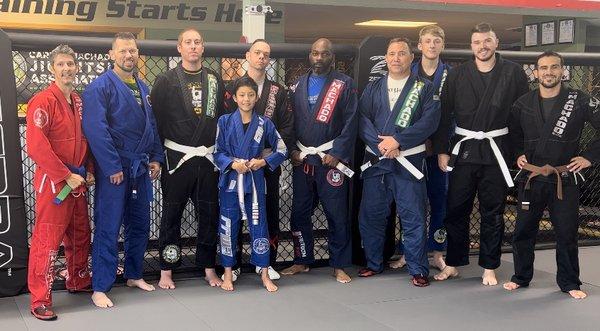 Jiu-Jitsu training offered multiple times per week for all ages