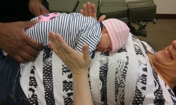 We even have new born patients getting their adjustments!