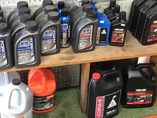 Lubricants and Oil available at Tackett's Saw Service - 845 East Main Street, Grangeville Idaho