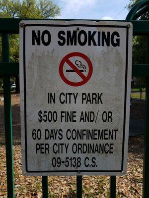 Smoke-free playground.