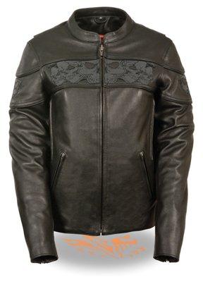 Milwaukee Leather reflective skull jacket