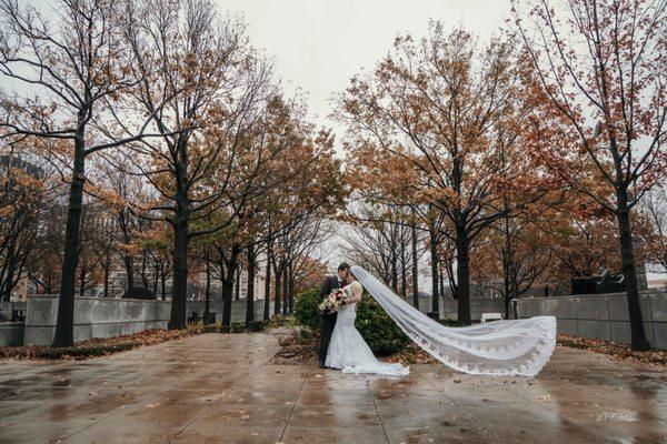 Wedding Couple at Dallas Downtown