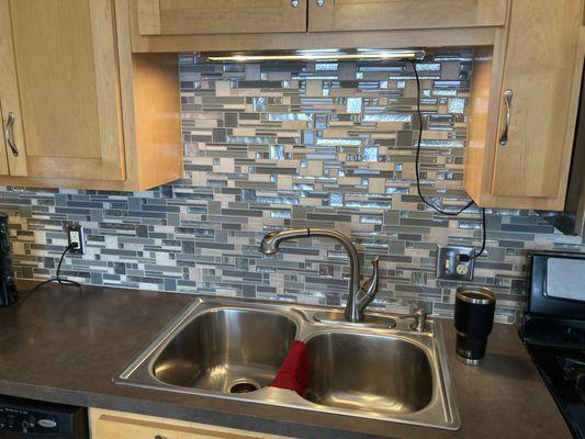 With new backsplash.