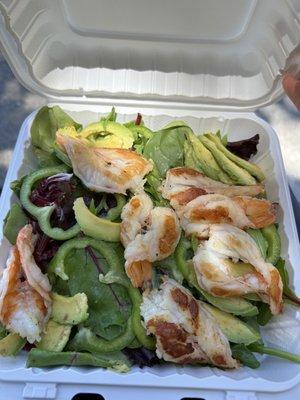 Ensalada Verde con Camarones. Shrimp salad