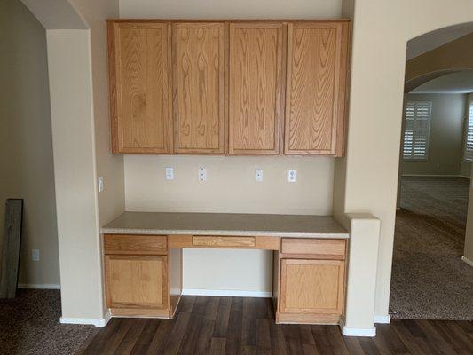 Cabinets re finish before