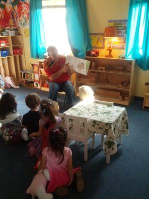 Story time in the preschool.