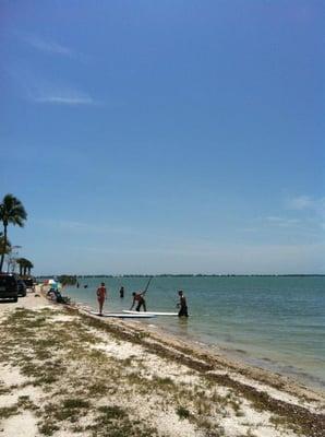 Paddleboarding on the Sanibel Causeway