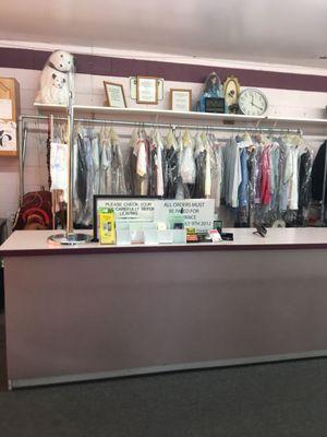 Dry cleaning area