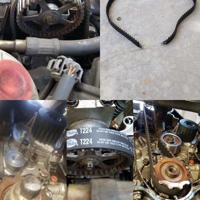 Replace timing belt and water pump on a 2000 Honda Civic lx