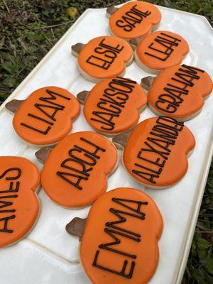 Custom pumpkin shortbreads