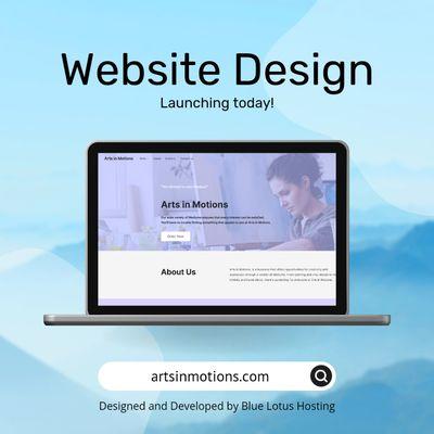 Website made for Arts in Motions