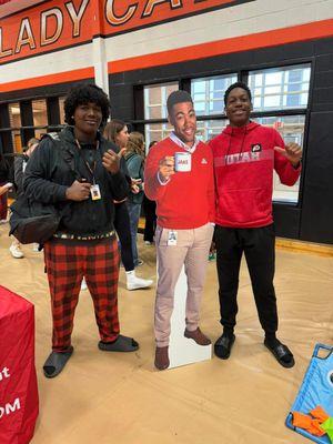 Jake was a hit at the Aledo High School in Fort Worth, TX career day. Lots of future agents in the making.