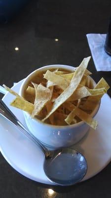 Roasted poblano soup. Very good.