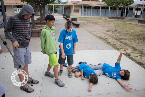 What is that on the ground? One of our camper's props for their mock-documentary project.