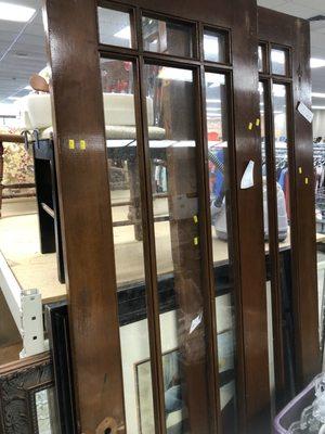 Loved these doors. Just $25!  Would really be beautiful if refinished.