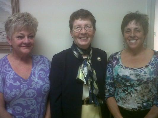 (Left:)  Lorri Rice, CRNP
 Mary E. Money, MD
 Christine Feathers, CRNP